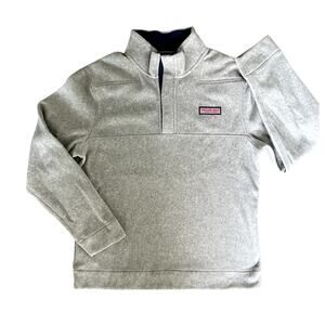 Vineyard Vines gray quarter snap front shep shirt size M